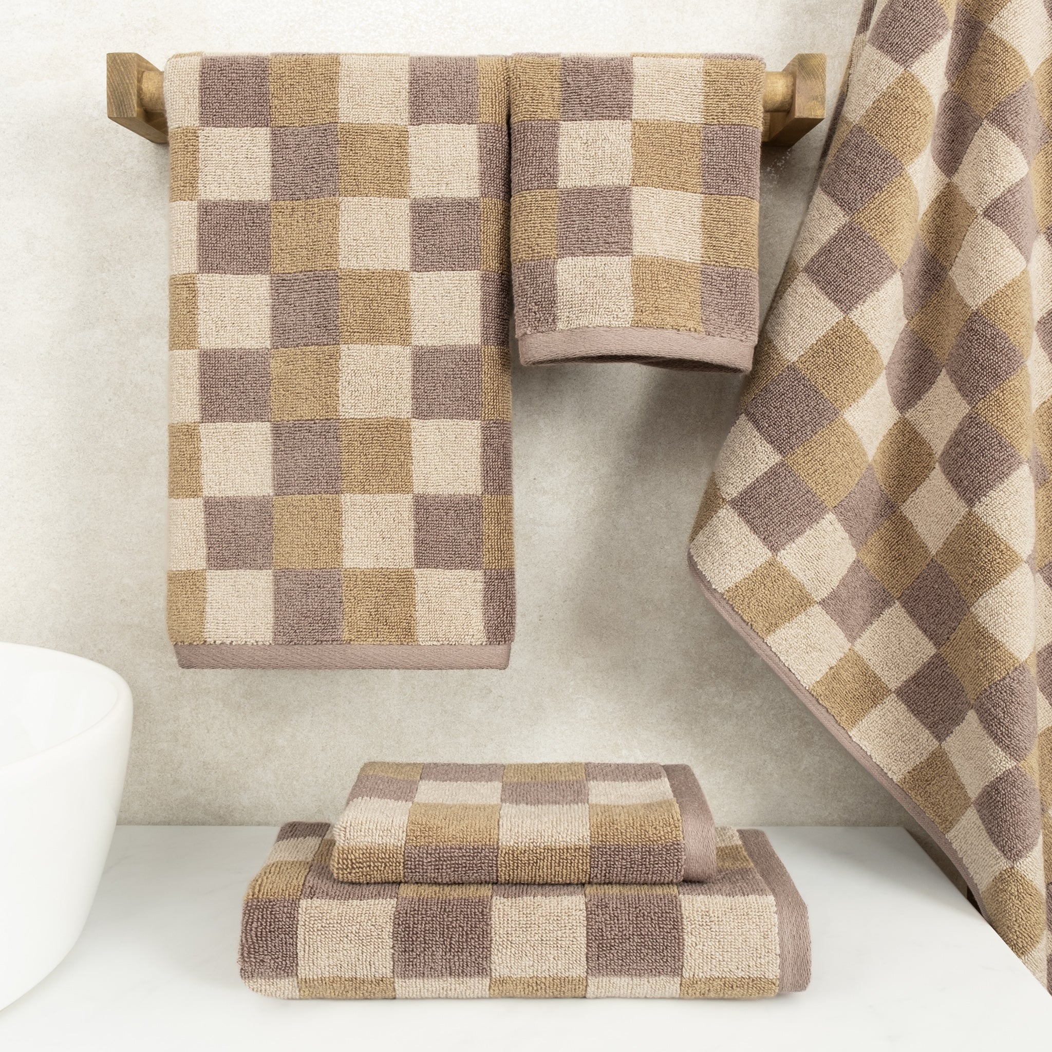 Luxury Bath Towel Set  100% Cotton Yarn Dyed Ultra Soft and Plush