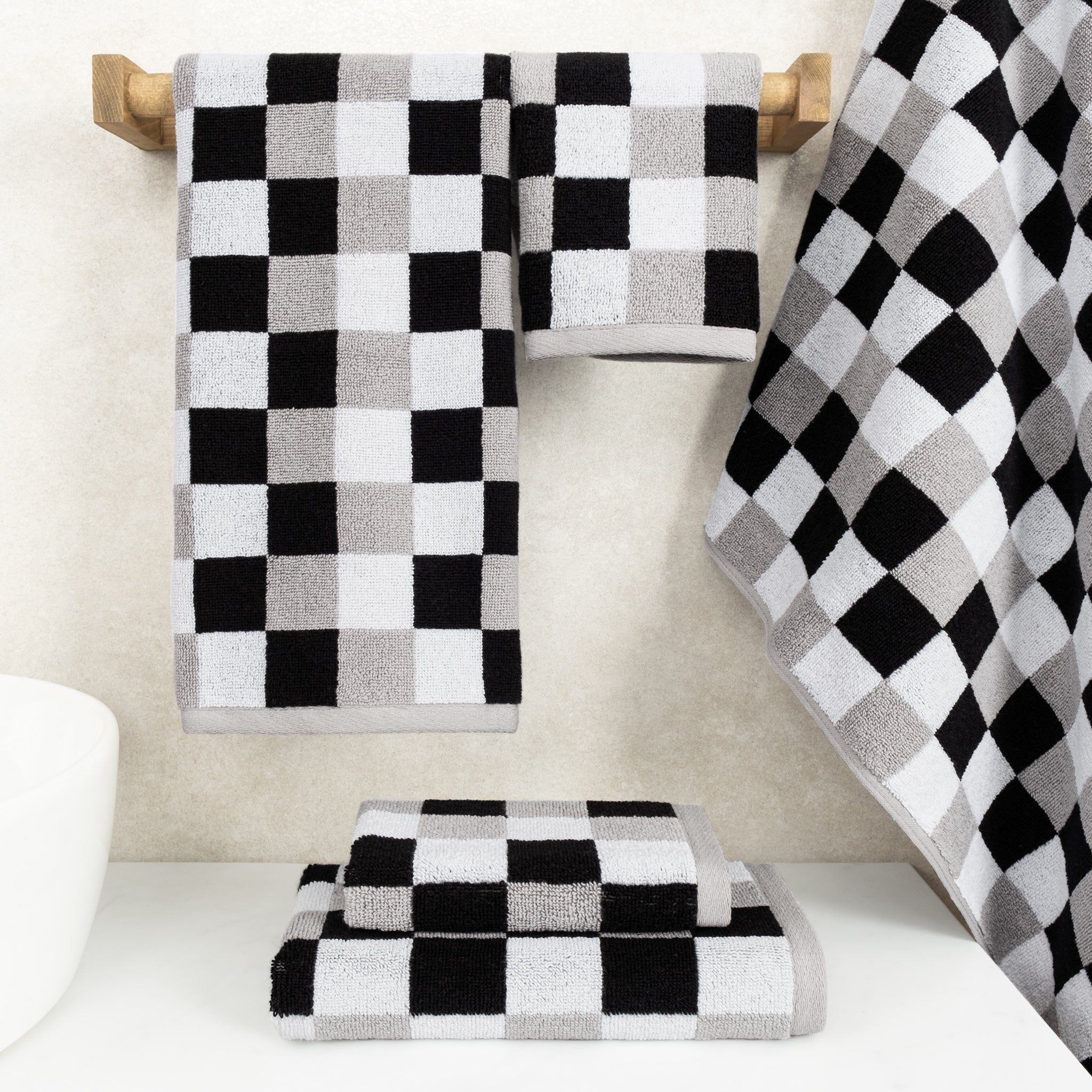 Luxury Bath Towel Set  100% Cotton Yarn Dyed Ultra Soft and Plush
