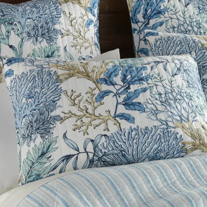 Mahina Quilt Set - Coral and Ocean Themed Quilt Set