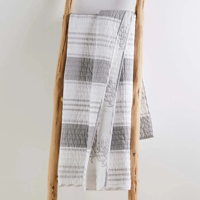 Nantucket Quilted Throw Blanket - Coastal Throw Blanket