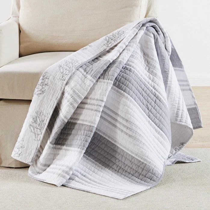 Nantucket Quilted Throw Blanket - Coastal Throw Blanket