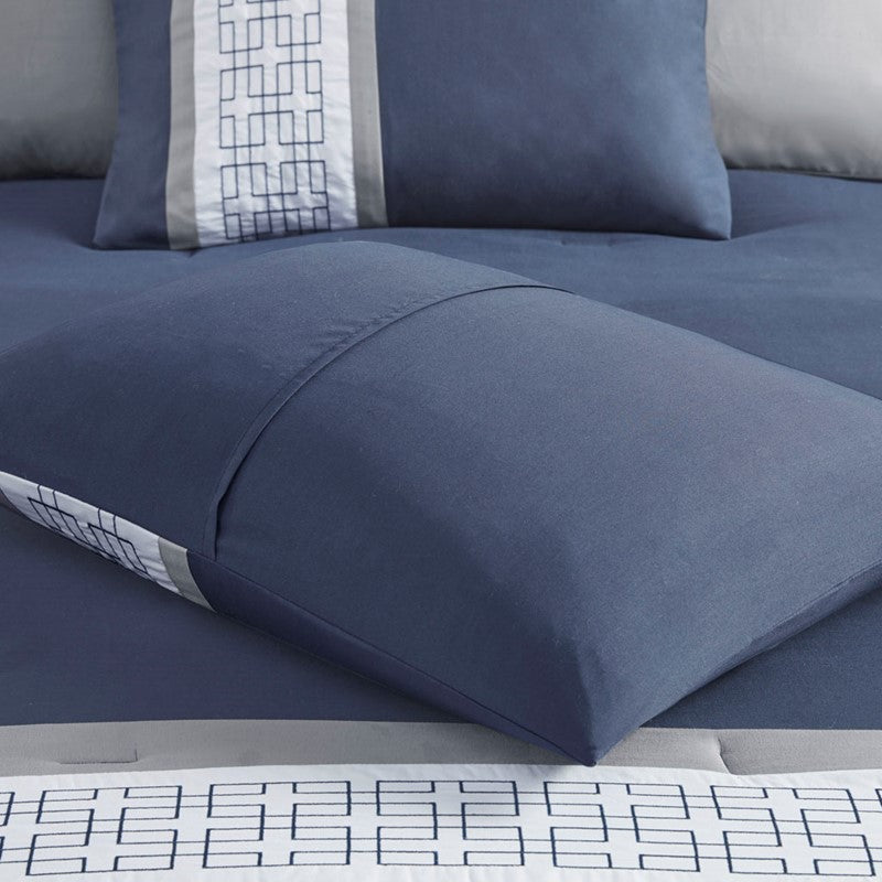 Nautical Powell 8 Piece King Nautical Comforter Set - Complete Bedding Ensemble