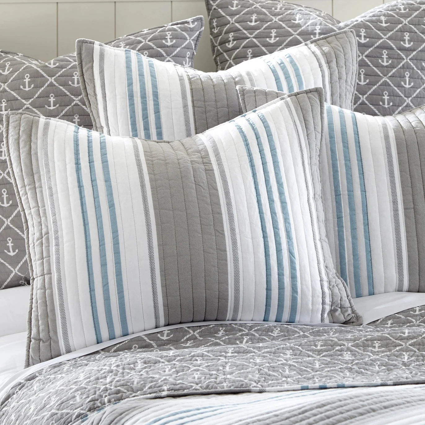 Provincetown King Sham Nautical Pillow Sham