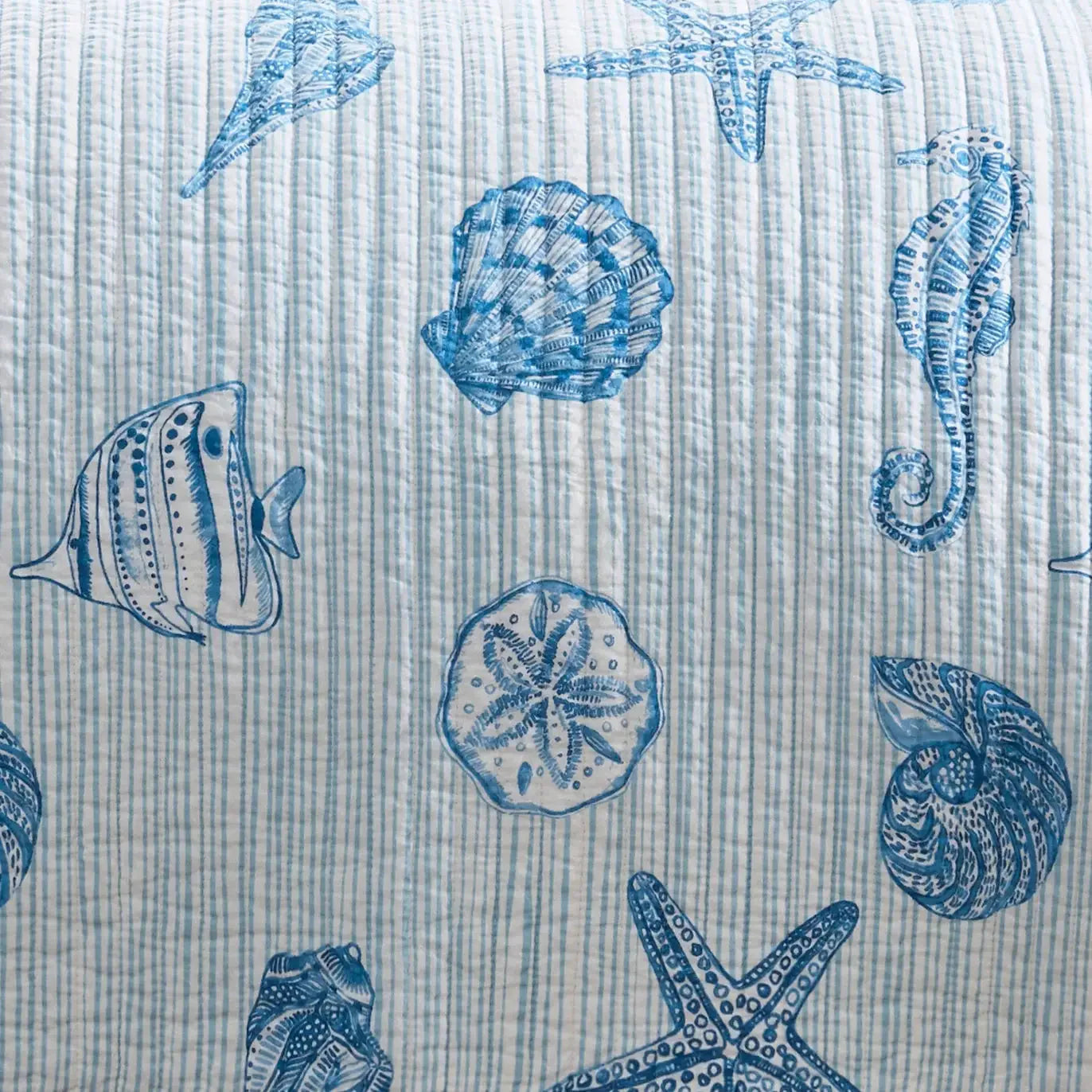Complete 7PC Sandy Cove Coastal Bedding Ensemble