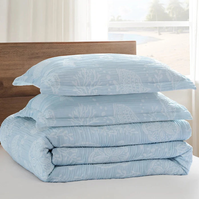 Seaside Charm Coastal Duvet Cover Set - Coastal Blue Duvet Cover Sets