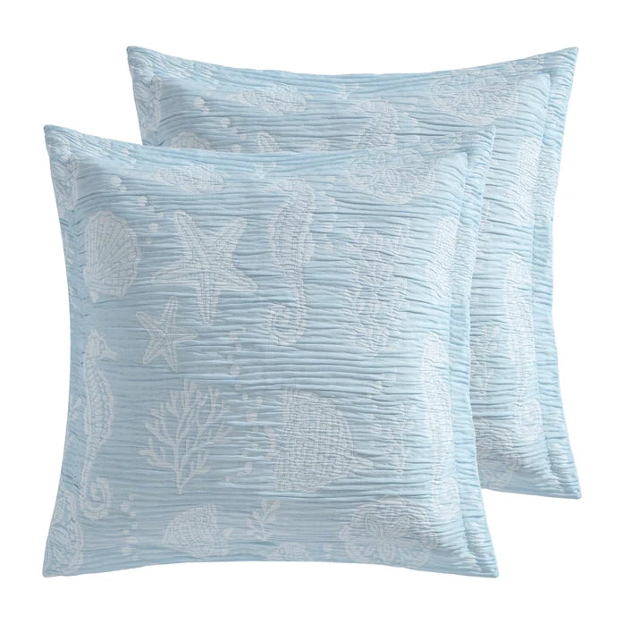 Seaside Charm Euro Sham Set of 2 | Coastal Shams