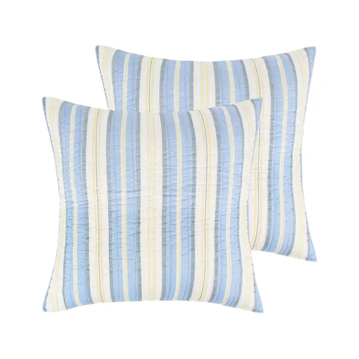 St. Bart Coastal Stripe Euro Sham Set of 2