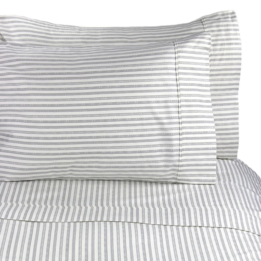 400TC Bamboo Stripe Design Duvet Set - Coastal Classic Striped Bedding