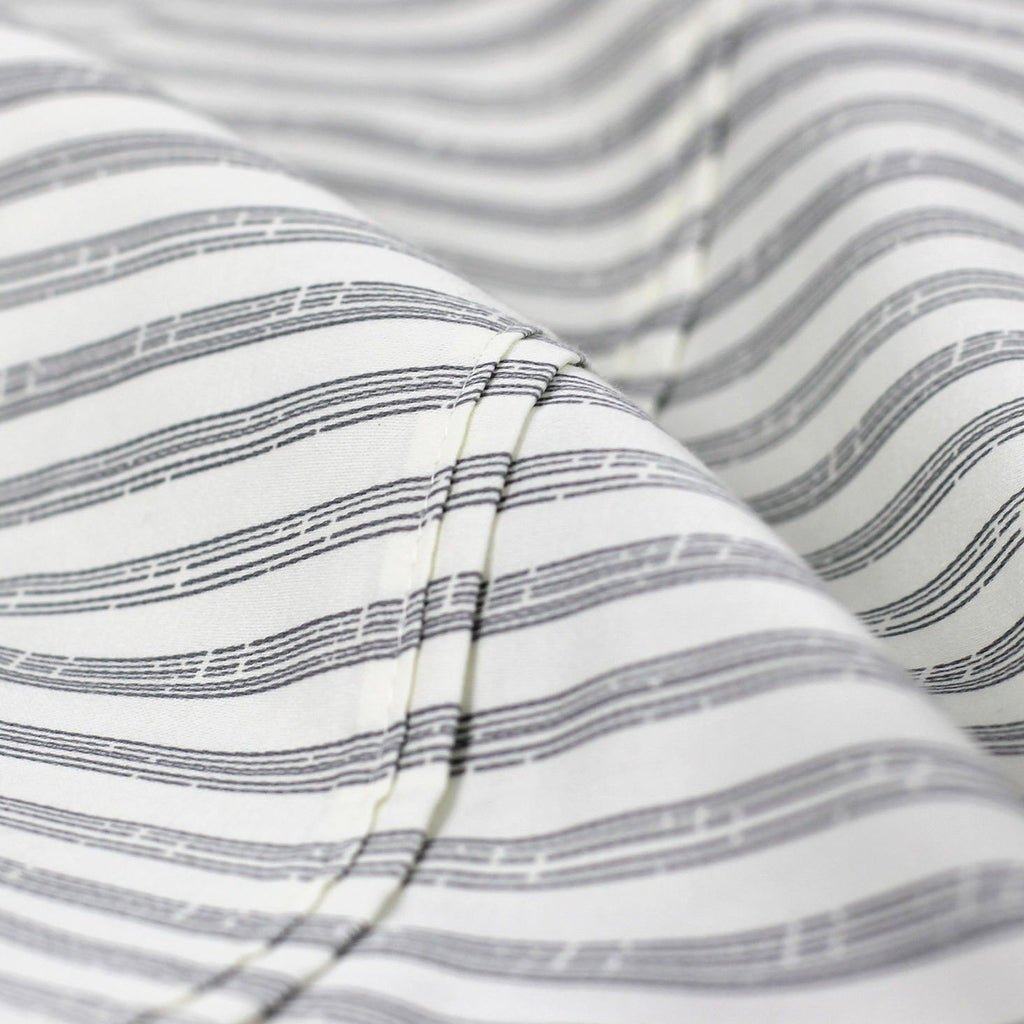 400TC Bamboo Stripe Design Duvet Set - Coastal Classic Striped Bedding