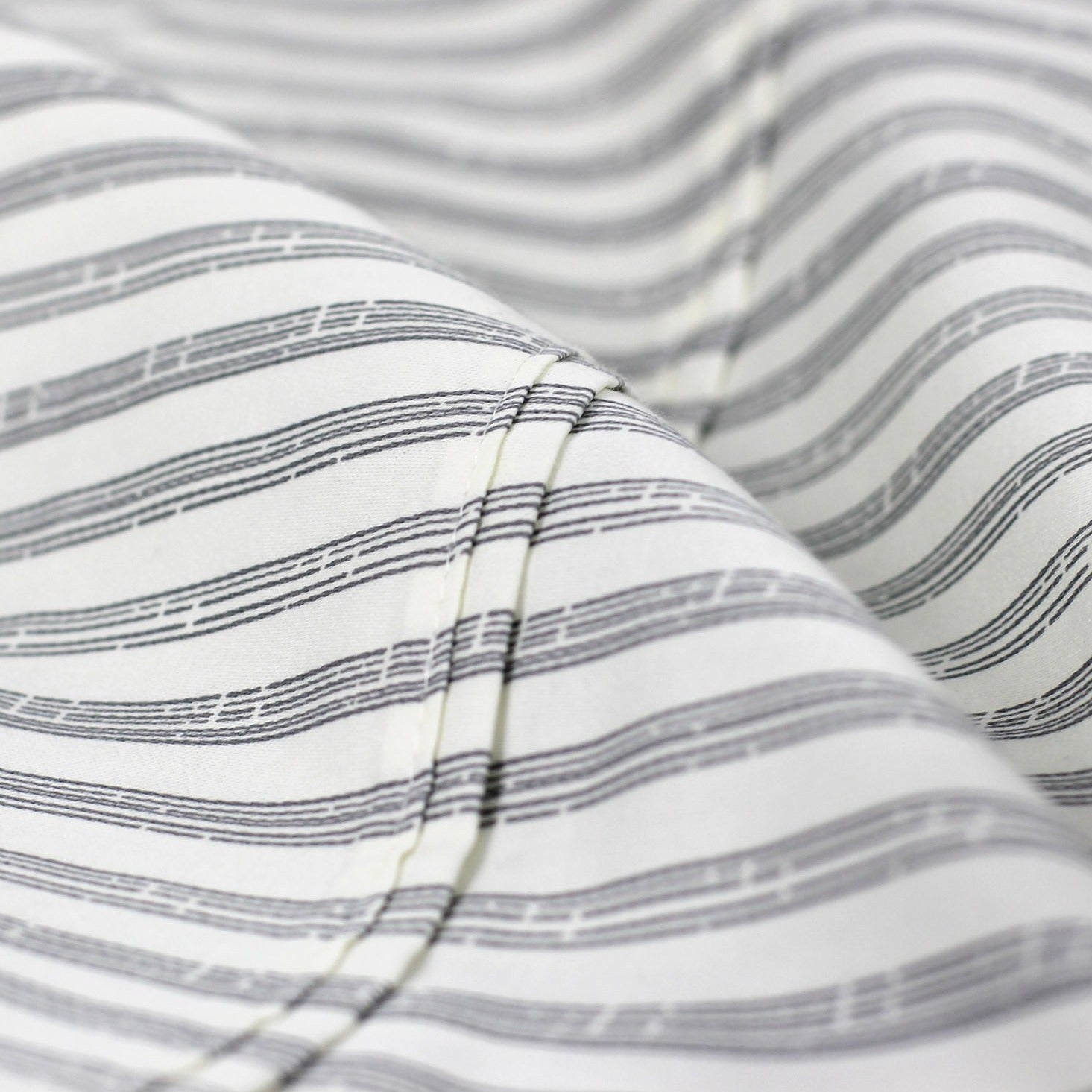 400TC Bamboo Stripe Design Duvet Set - Coastal Classic Striped Bedding
