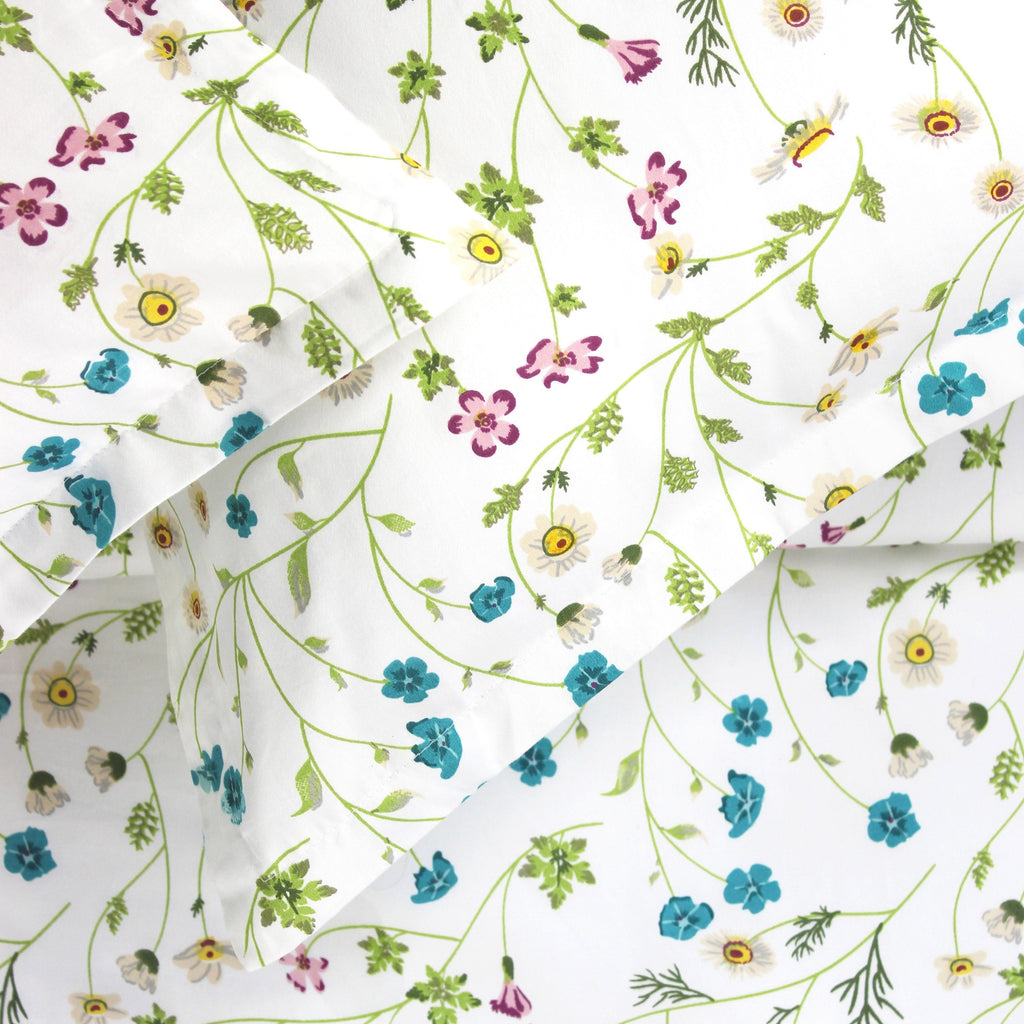 400TC 100% Cotton Wildflower Duvet Set - Floral Bedding