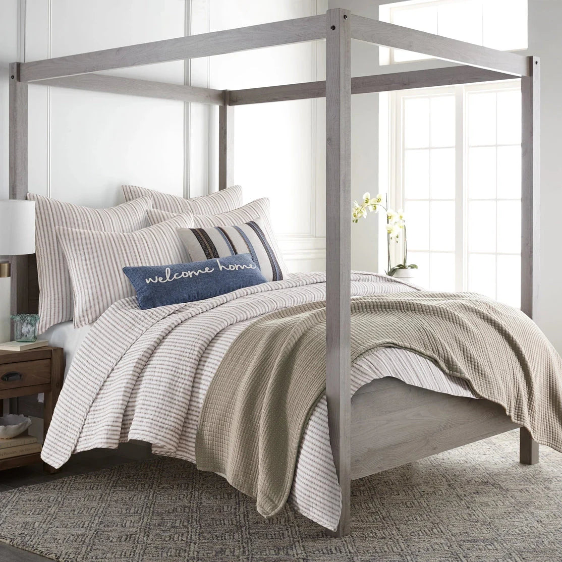 Tobago Stripe Reversible Quilt Set Nautical Bedding Set