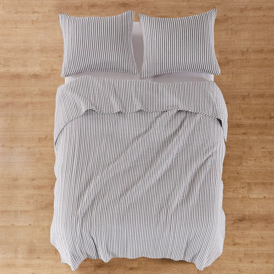 Tobago Stripe Reversible Quilt Set Nautical Bedding Set