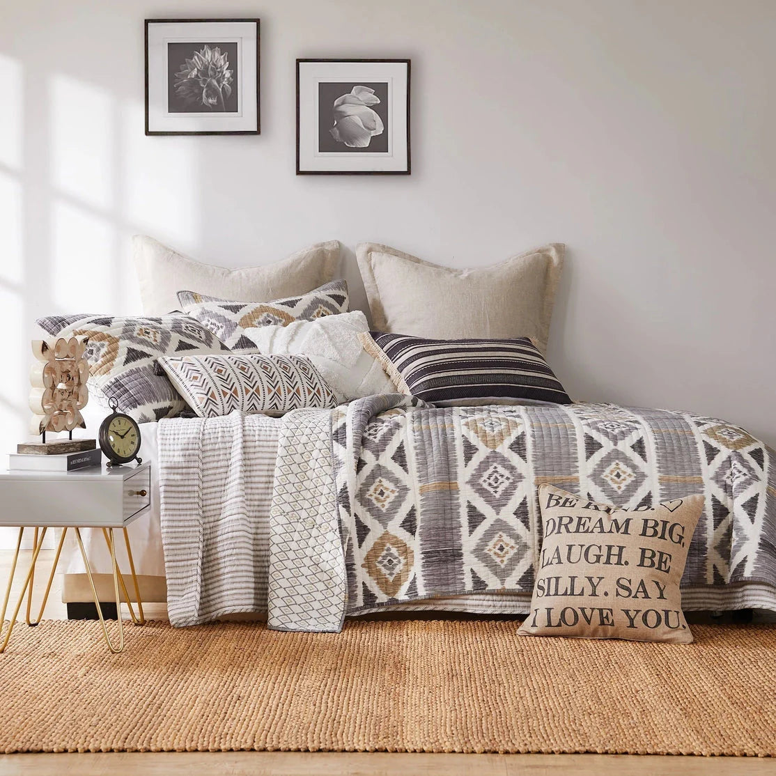 Tobago Stripe Reversible Quilt Set Nautical Bedding Set