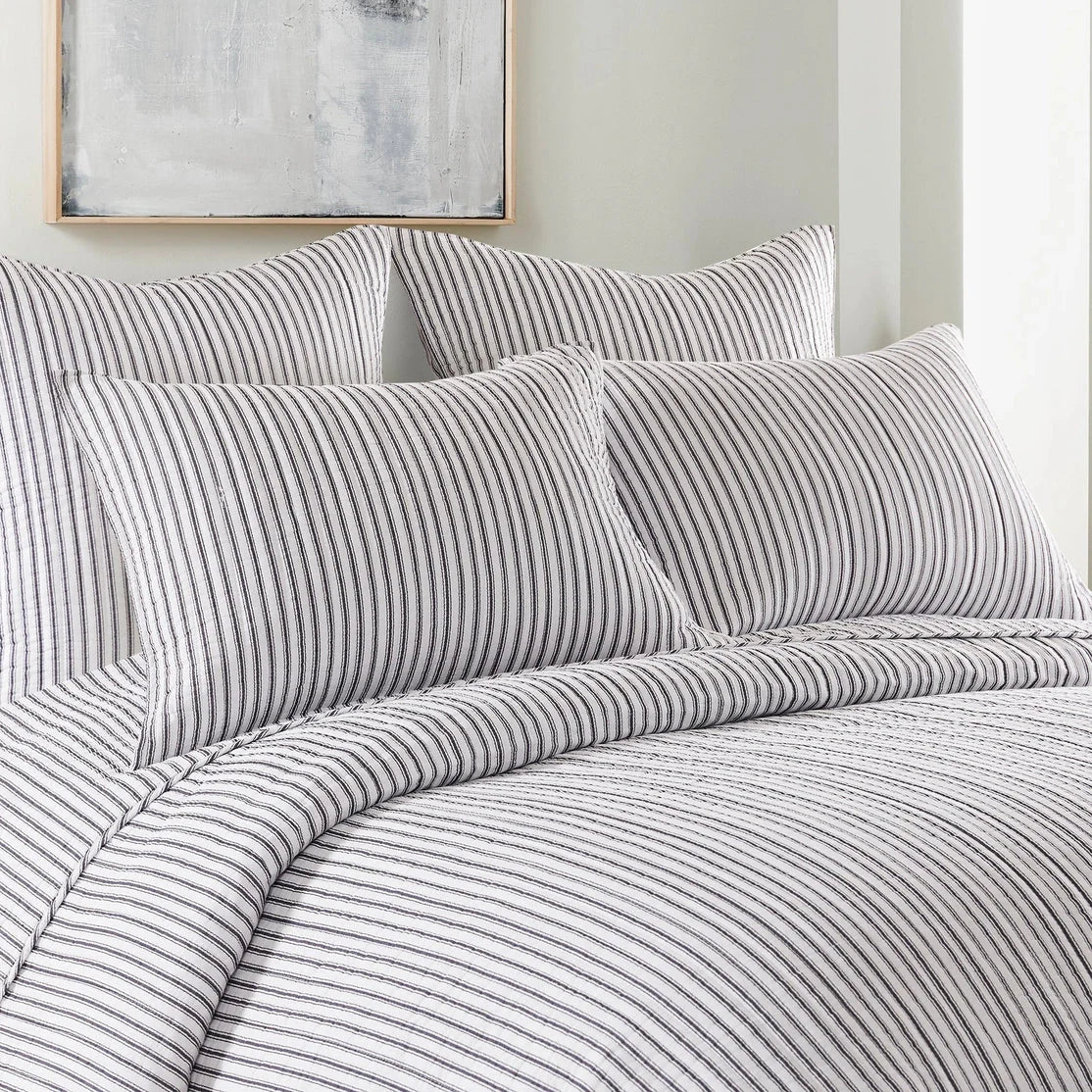 Tobago Stripe Reversible Quilt Set Nautical Bedding Set