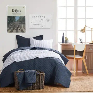 Tobago Stripe Reversible Quilt Set Nautical Bedding Set
