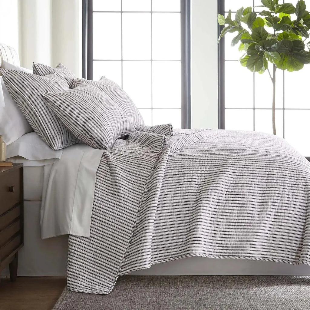 Tobago Stripe Reversible Quilt Set Nautical Bedding Set