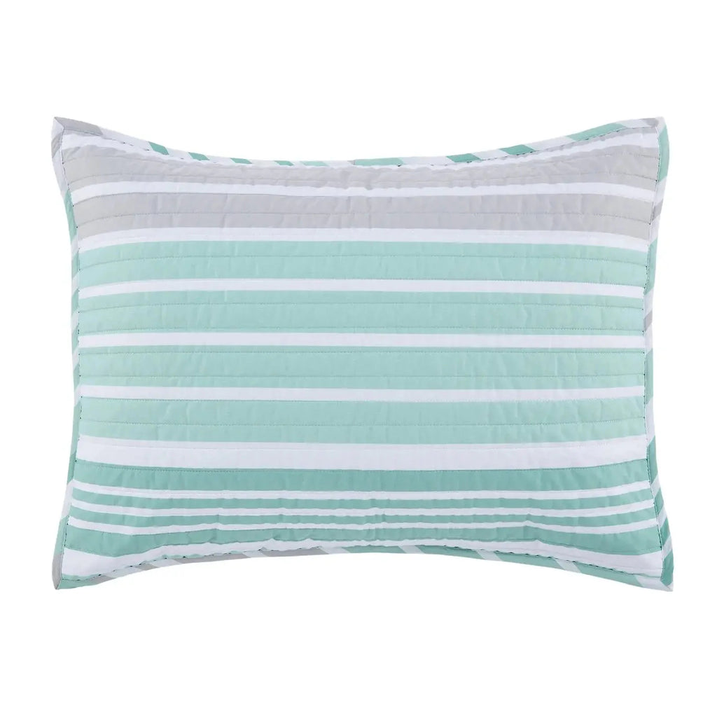Truro 100% Cotton Quilt Cover Set Beautiful Coastal Bedding Sets - Spa Blue