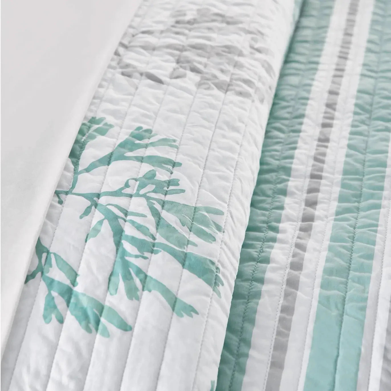 Truro 100% Cotton Quilt Cover Set Beautiful Coastal Bedding Sets - Spa Blue