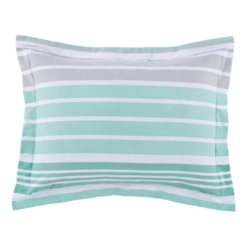 Truro Coastal Comforter Set - Spa Blue & White Comforter