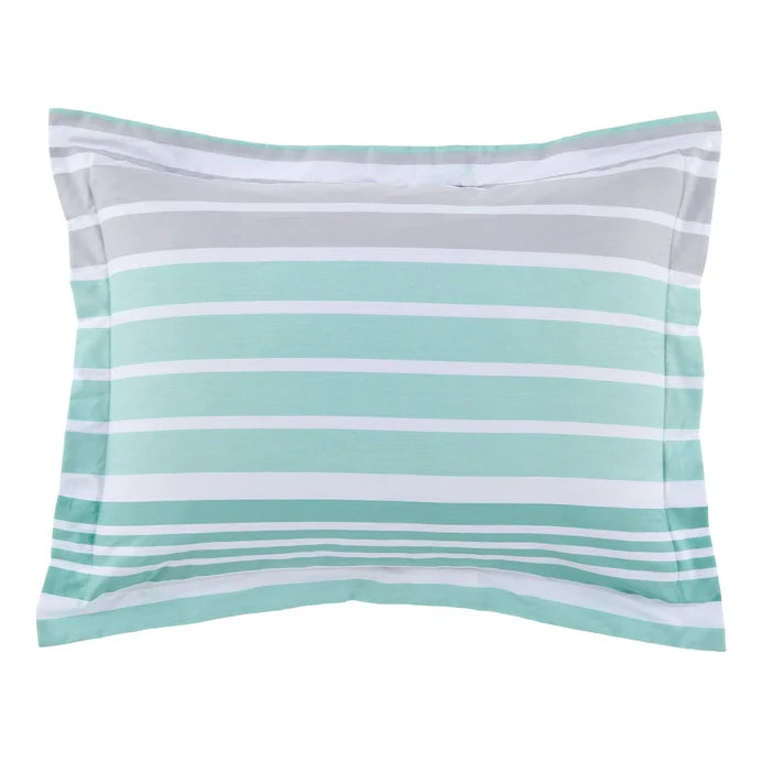 Truro Duvet Cover Set - Spa - 100% Cotton Reversible Duvet Cover Set 3PC