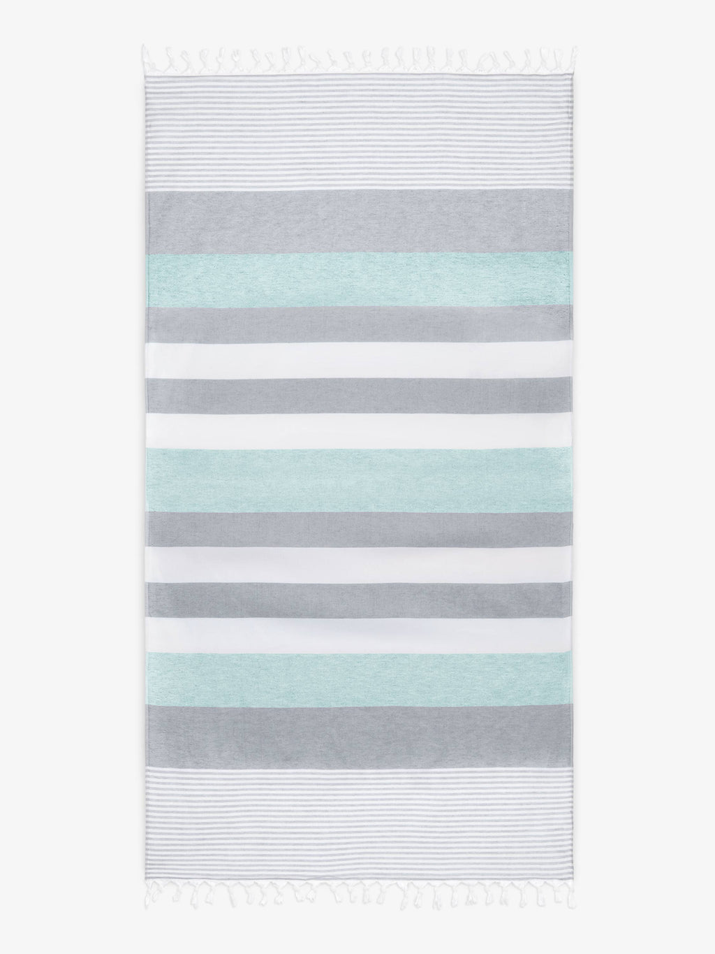 Teal & Gray Cape Cod Turkish Towel