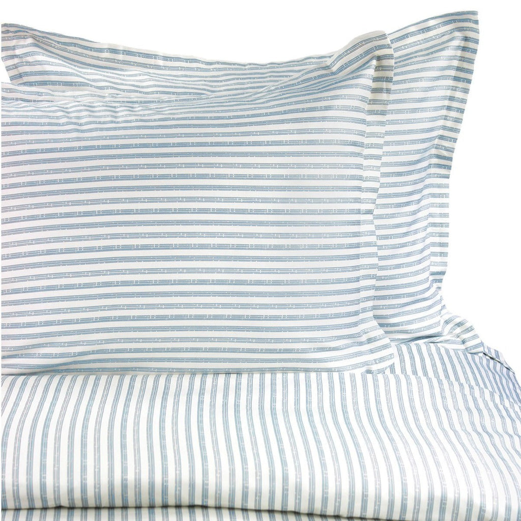 400TC Bamboo Stripe Design Duvet Set - Coastal Classic Striped Bedding