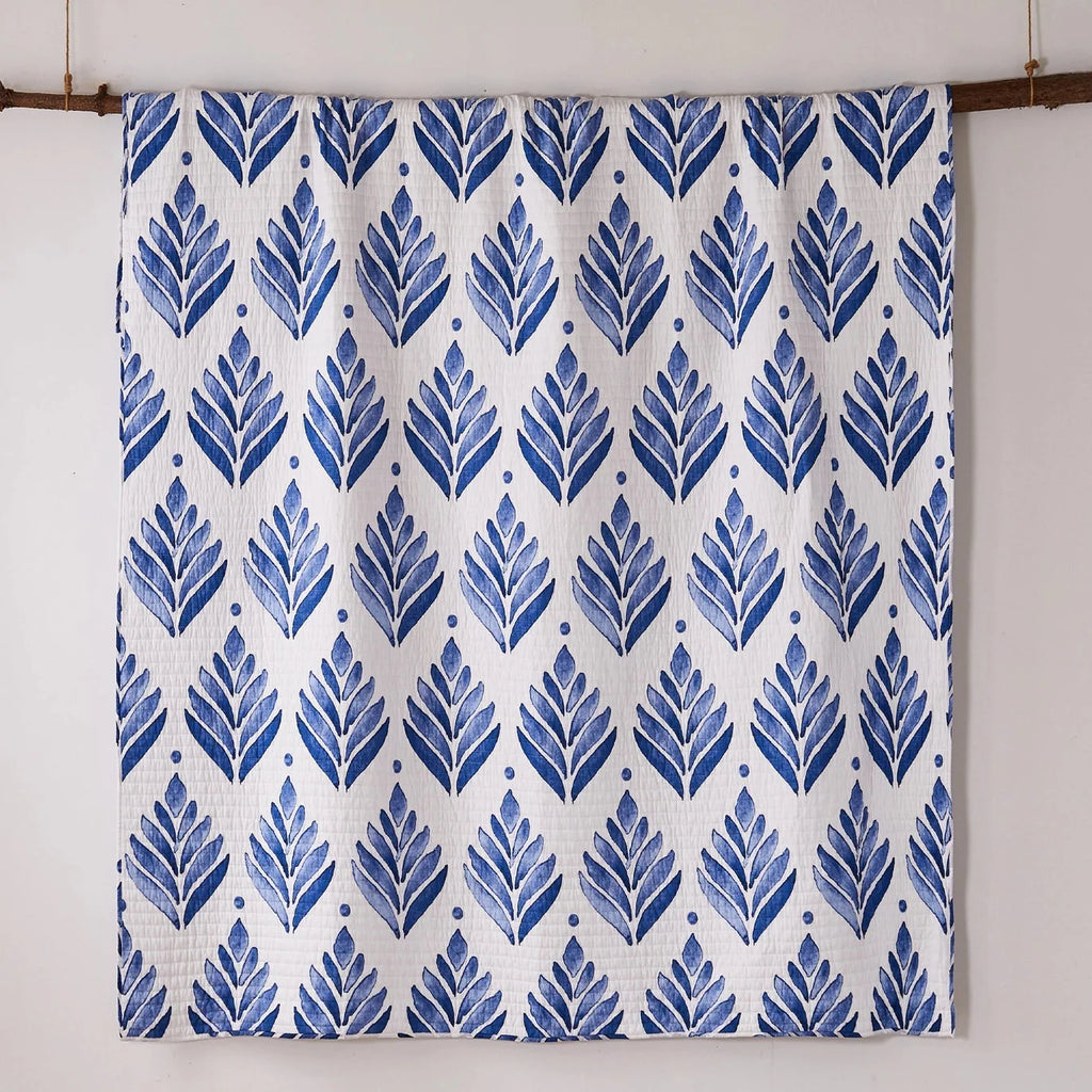 Vintage Blossom Quilt Set - Beautiful Bamboo Fans Quilt Set