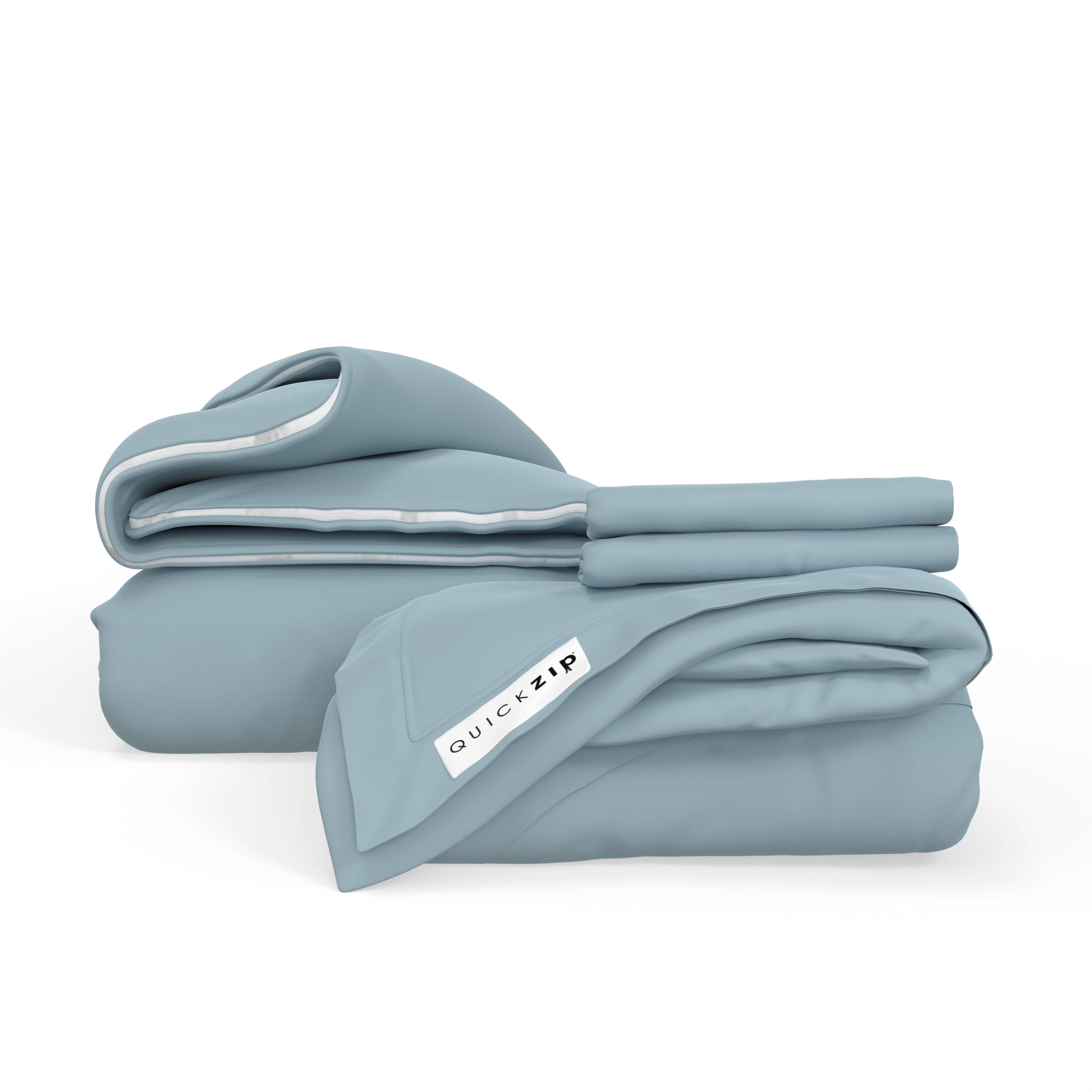 QuickZip Duvet Bundle (1x  Zip Sheet) - Sateen