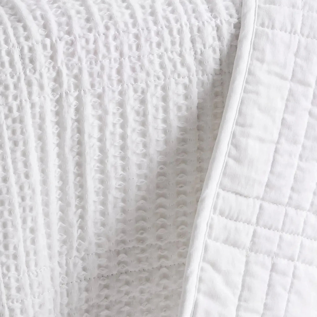 Cloud Waffle Reversible Cotton Quilt Set