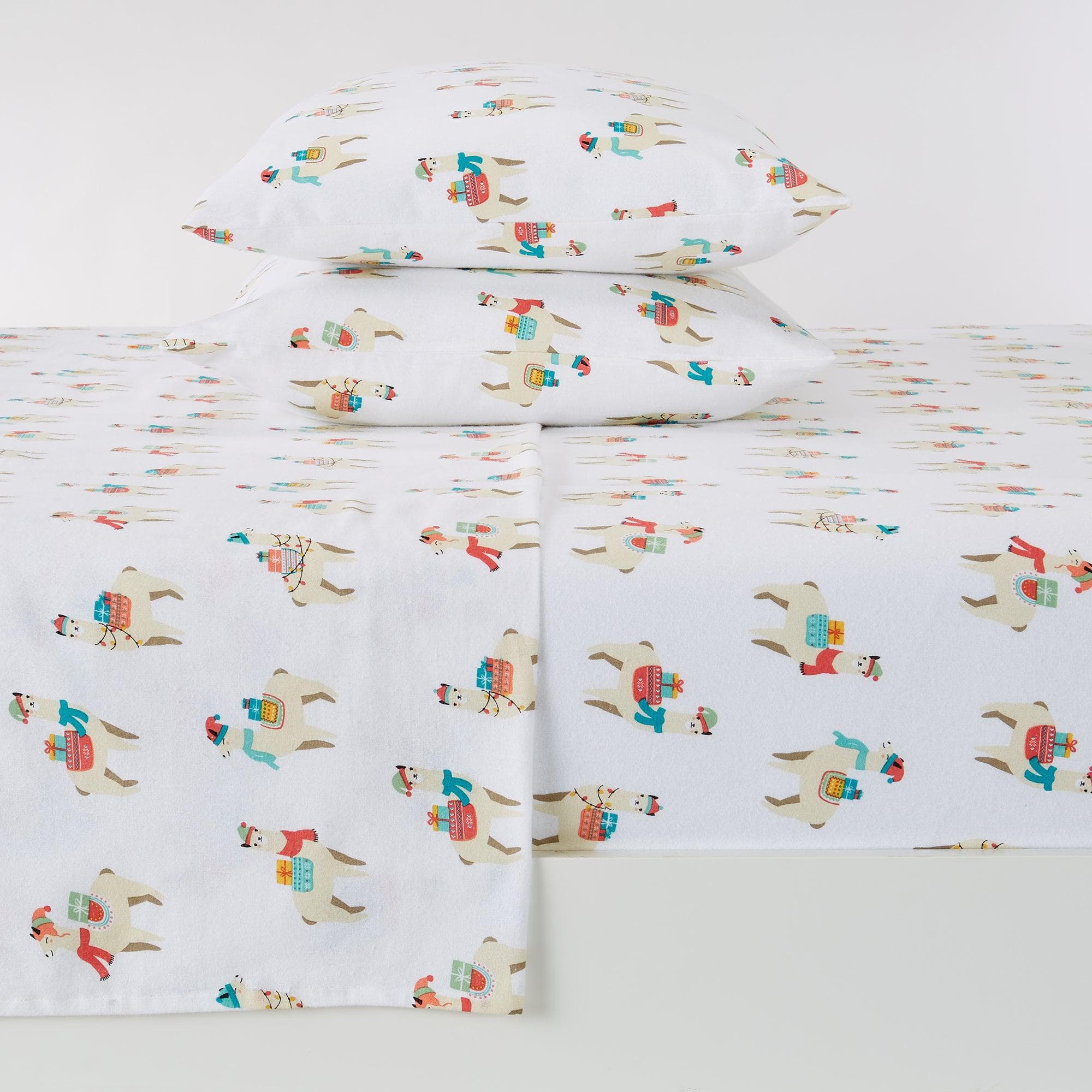100% Turkish Cotton Flannel Sheet Sets - Christmas Sheets