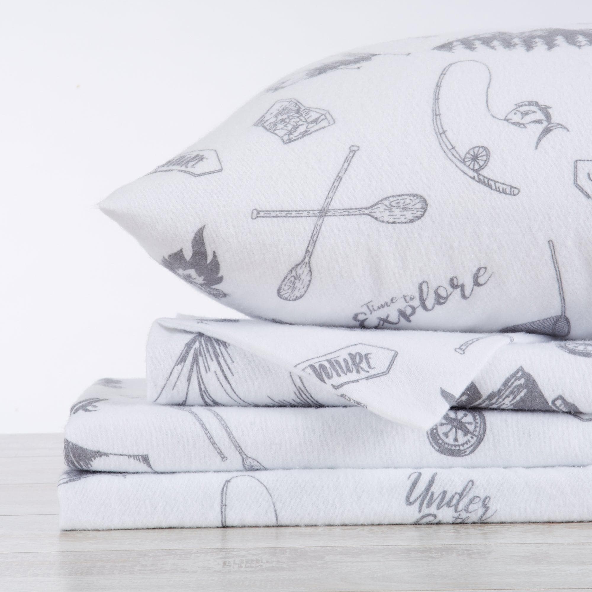 100% Turkish Cotton Flannel Sheet Sets - Christmas Sheets