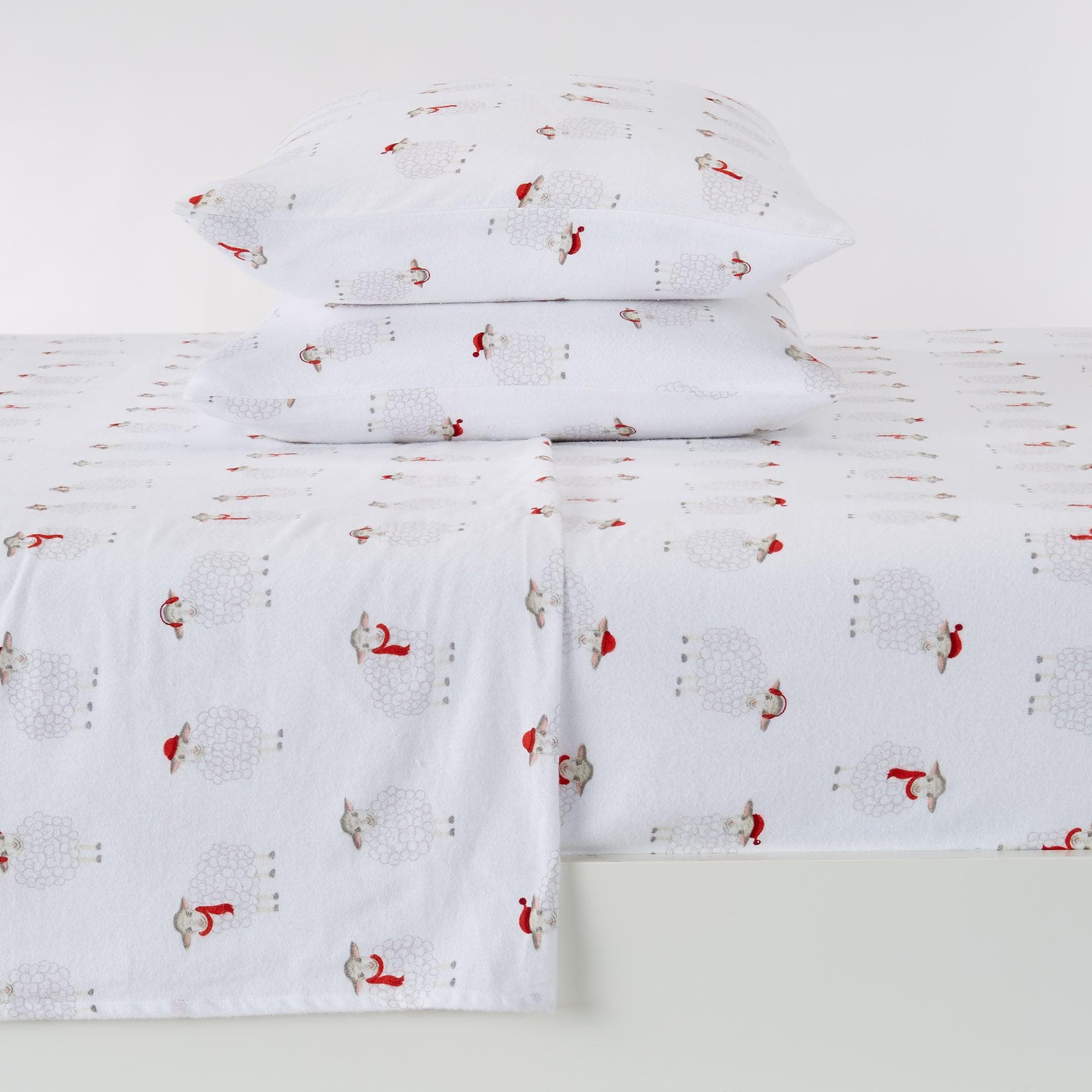 100% Turkish Cotton Flannel Sheet Sets - Christmas Sheets