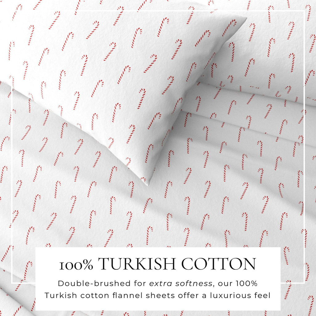 100% Turkish Cotton Flannel Sheet Sets - Christmas Sheets