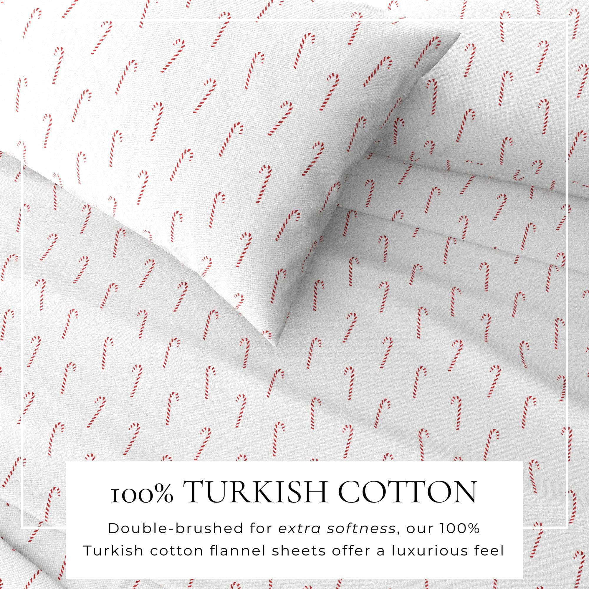 100% Turkish Cotton Flannel Sheet Sets - Christmas Sheets