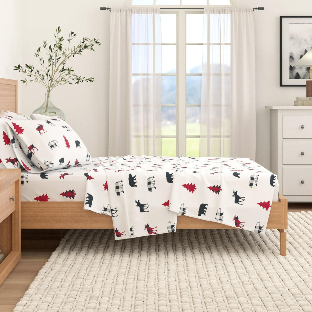 100% Turkish Cotton Flannel Sheet Sets - Christmas Sheets