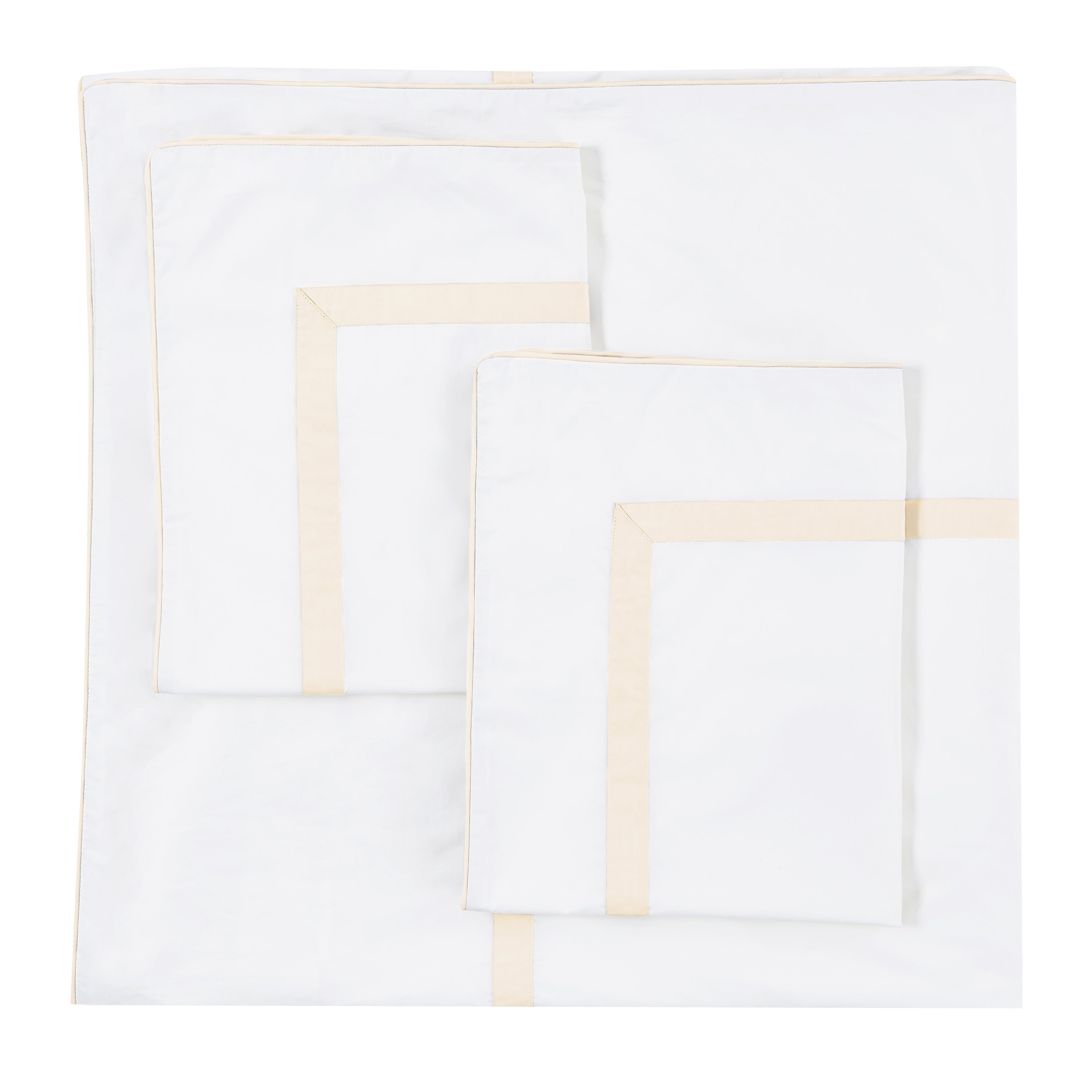 Classic Double Border Percale Cotton Duvet Set