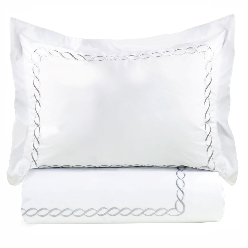 600TC Nautical And Coastal Rope Embroidered Duvet Set